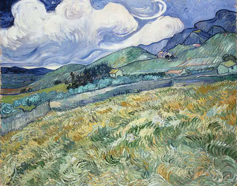 Gogh, Vincent van: Mountainous Landscape Behind Saint-Paul Hospital