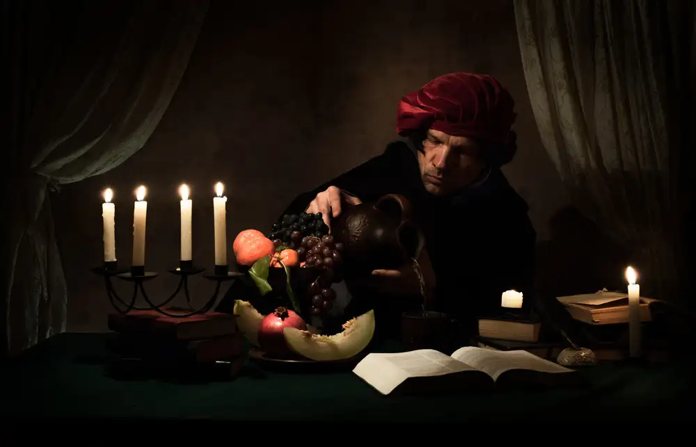Cherkasov, Viktor: Portrait with candles