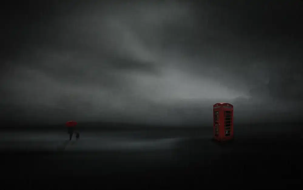 Orkidea, W.: The woman with red umbrella II