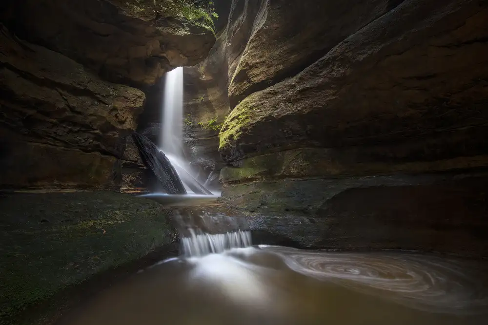 Zhang, Yan: Waterfalls hidden in a canyon