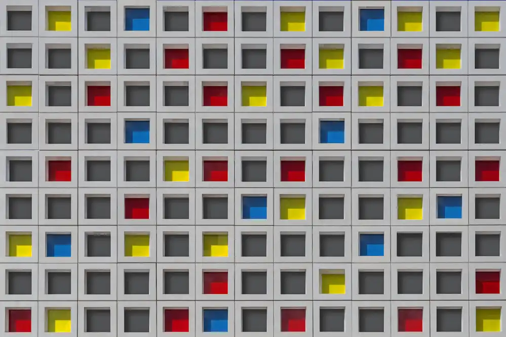 Luycx, Theo: Bearbeitete Mondrian-Wand