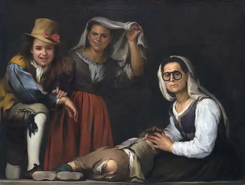 Murillo, Bartolome: Four figures on the stairs