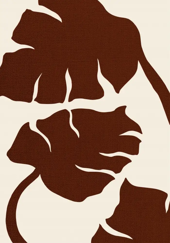 Studio, Pictufy: Toile Monstera Marron
