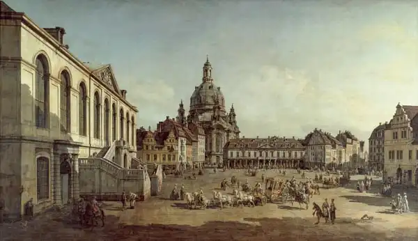 Canaletto, Giovanni: View of the Neumarkt in Dresden from the Jüdenhofe
