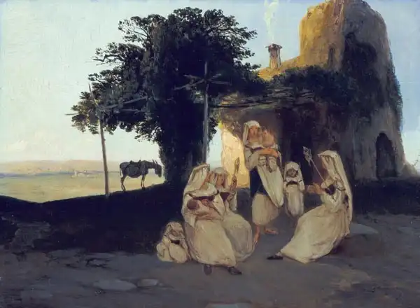 Blechen, Karl: Spinners in Cervara