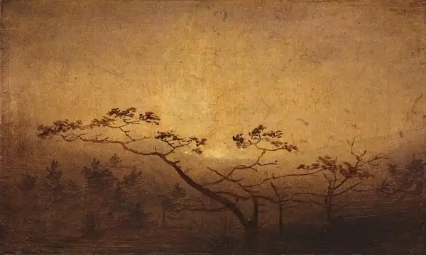 Blechen, Karl: Autumn trees at sunrise