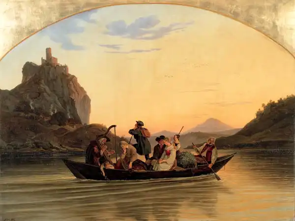 Richter, Ludwig Adrian: Crossing the Elbe at Aussig