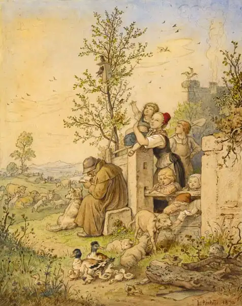 Richter, Ludwig Adrian: Le printemps est arrivé