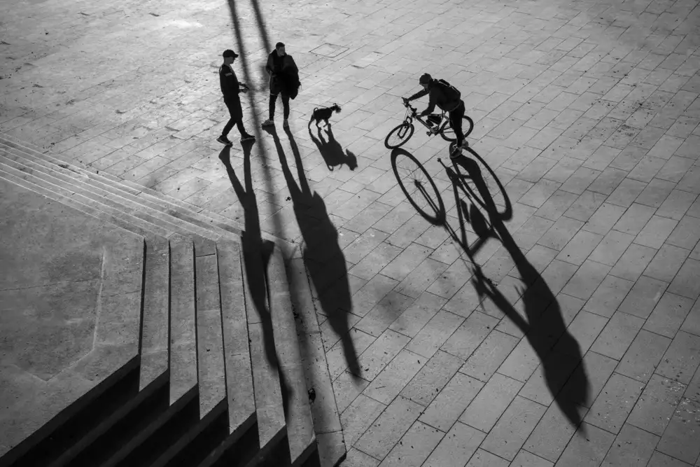 Lapcevic, Dragan: Two mans dog and cyclist