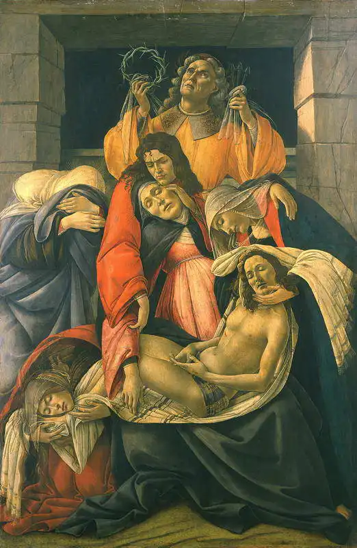 Botticelli, Sandro: Lamentation over the dead Christ