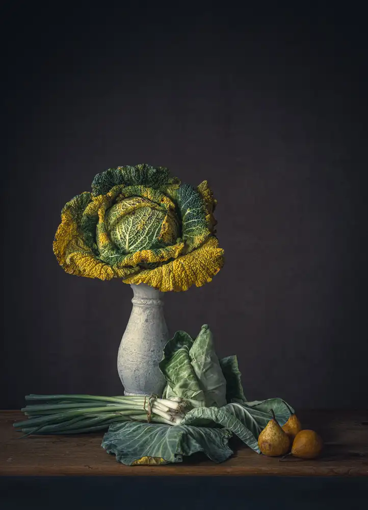 Velzen, van Monique: Still life yellowed vegetables