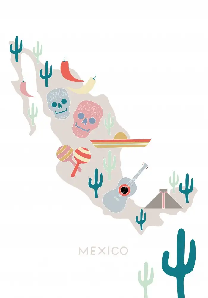 Studio, Pictufy: Mexico Map No 1