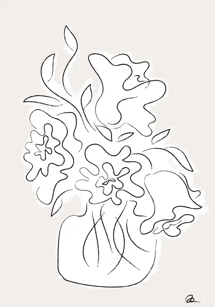 Studio, Pictufy: Bouquet De Fleurs Gris