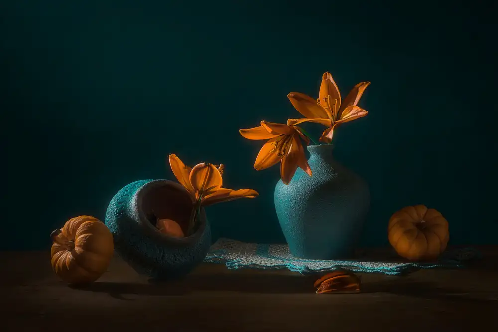 Jacobs, Lydia: Orangenlilie und Kürbis