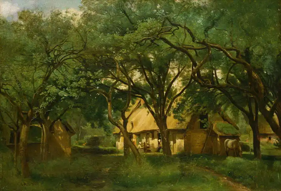 Corot, J. B. Camille: Toutainyho farm in Honfleur
