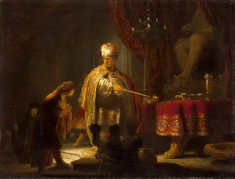 Rembrandt, van Rijn: Daniel und Cyrus vor dem Idol Bel