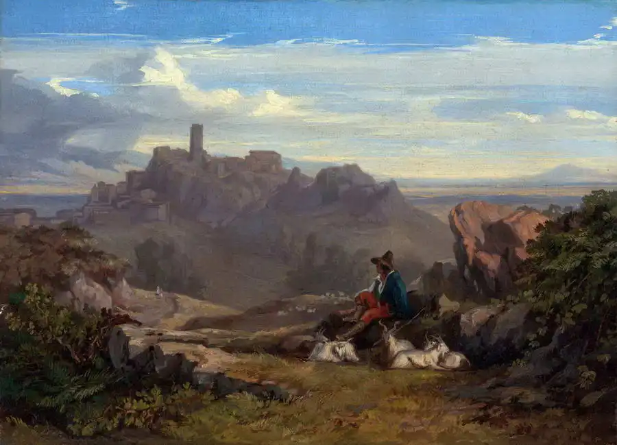 Lear, Edward: Landscape in Goatherd