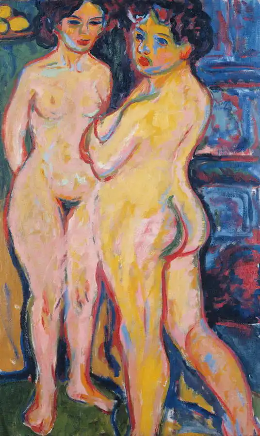 Kirchner, Ernst Ludwig: Naked woman standing by the stove