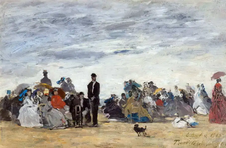 Boudin, Eugene Louis: Spiaggia di Trouville