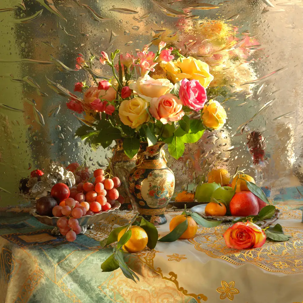 Morozov, Andrey: Stillleben mit Blumen und Früchten
