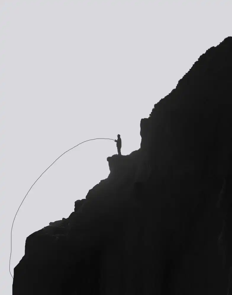 Liu, Jessie: Lonely fishing man
