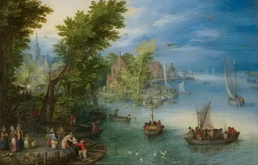 Brueghel, Jan, the elder: On the river