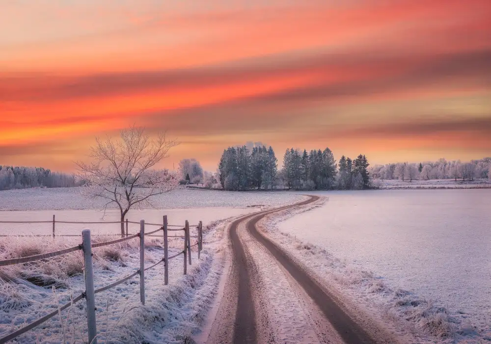Lindsten, Christian: Escena rural de invierno