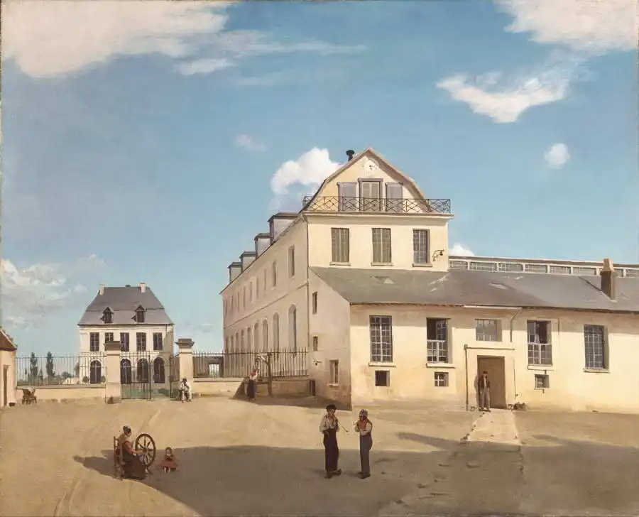 Corot, J. B. Camille: House and factory Mr. Henry