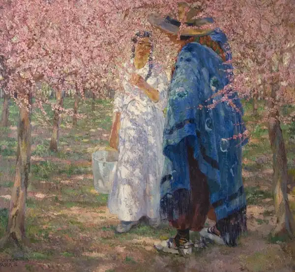 Fader, Fernando: Amid Peachtrees in Bloom
