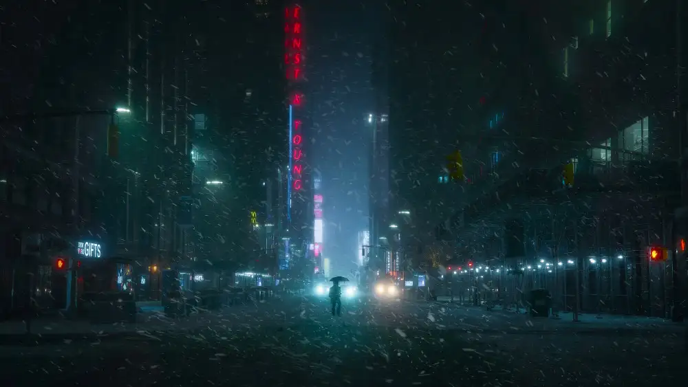 la, De Javier: Zasněžené NYC