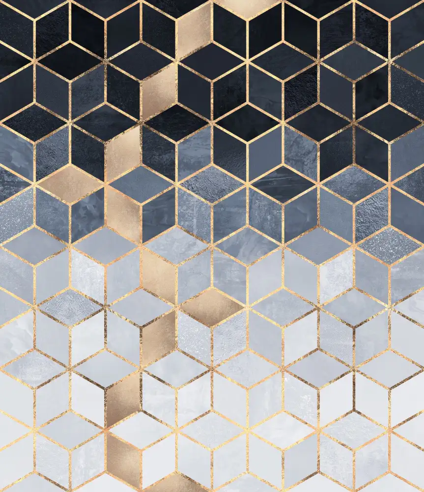 Fredriksson, Elisabeth: Soft Blue Gradient Cubes
