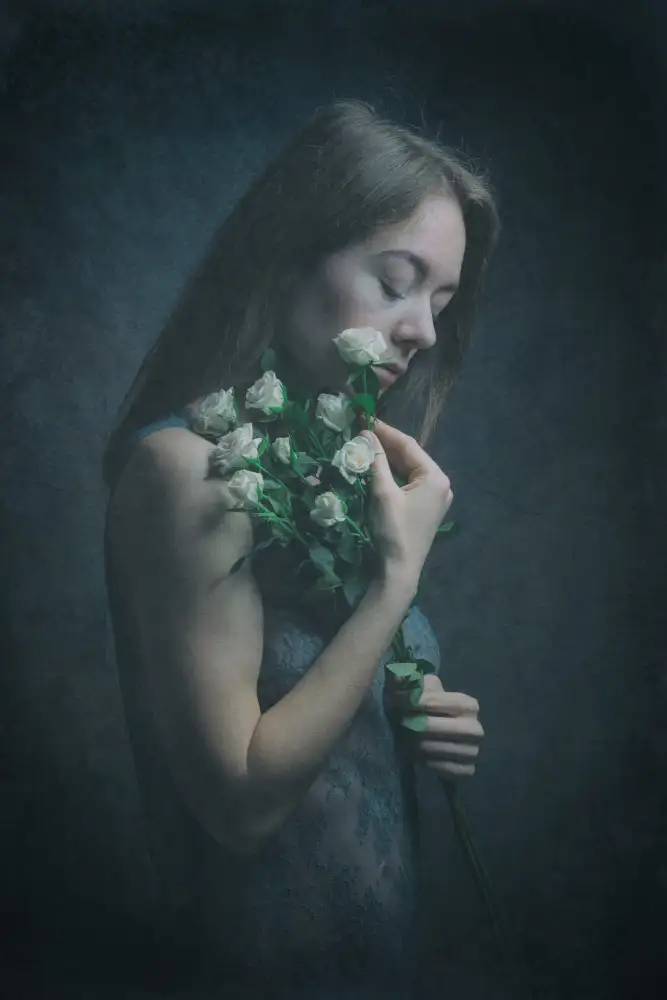 Franke, Ruth: mit Rosen