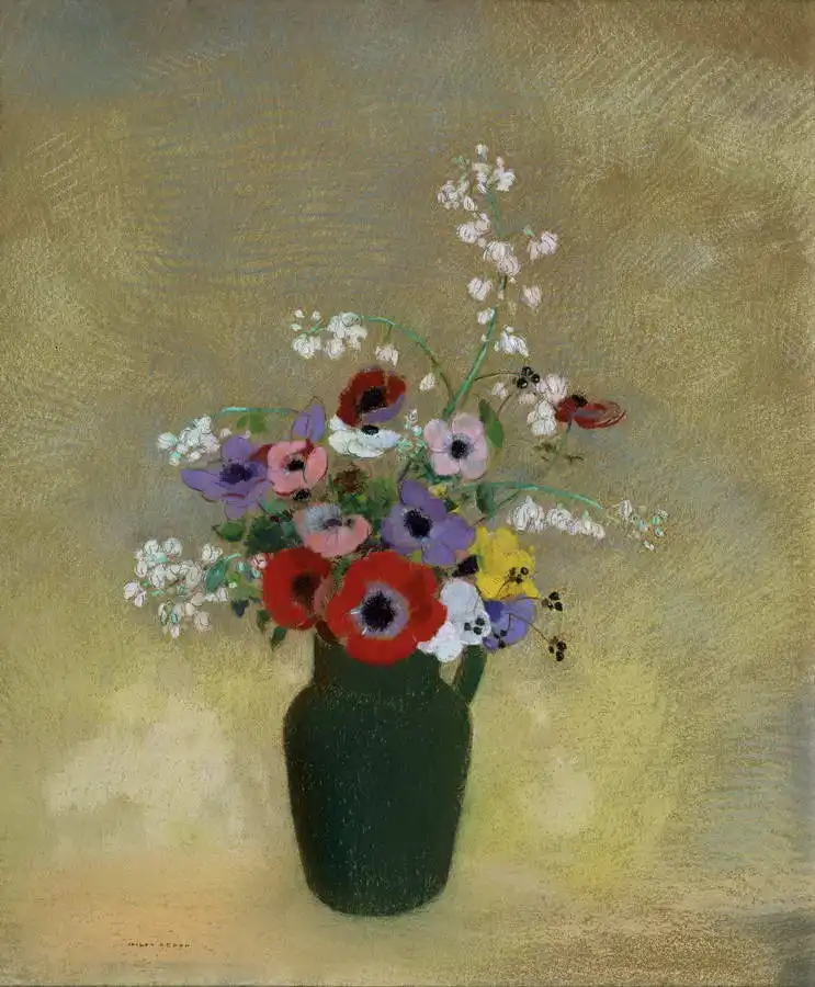 Redon, Odilon: Large vase of flowers