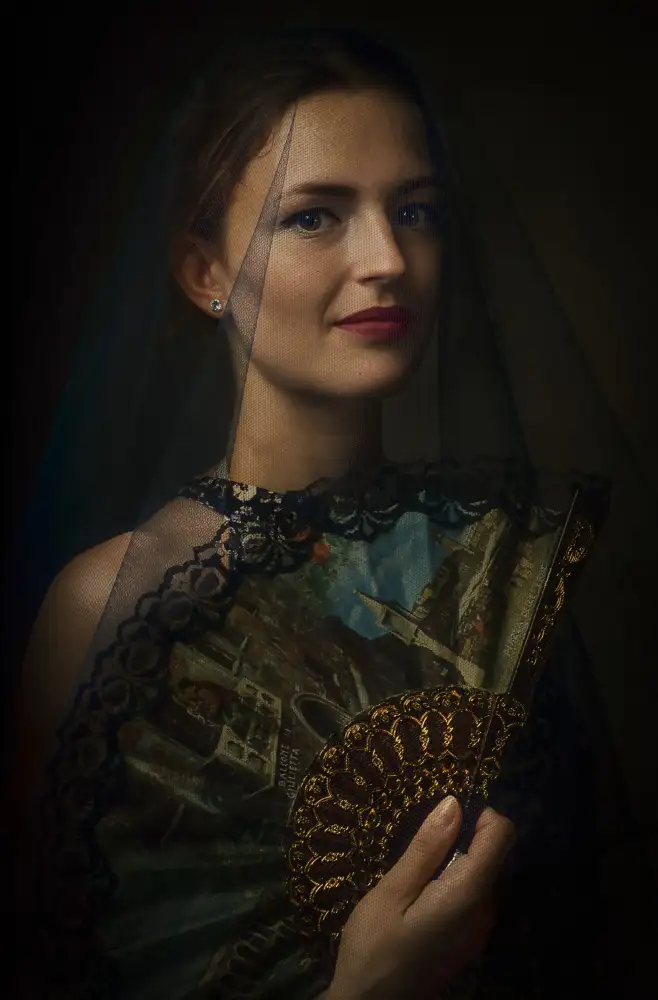 Chis, Adrian Paul: Portrait of a Young Woman with a Fan