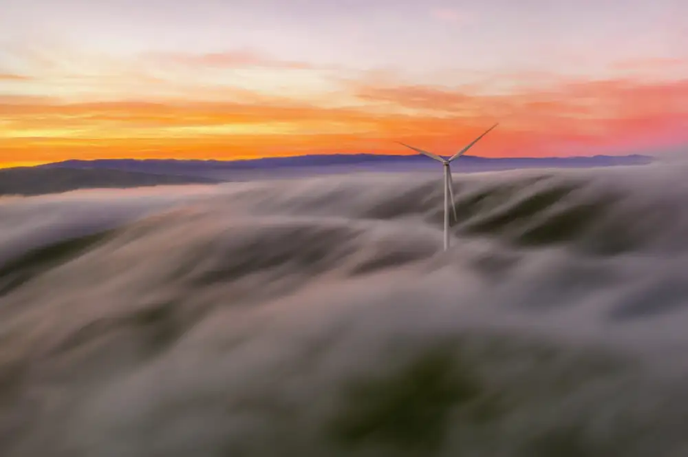 Qiu, Jenny: Eine Windmühle im Nebel