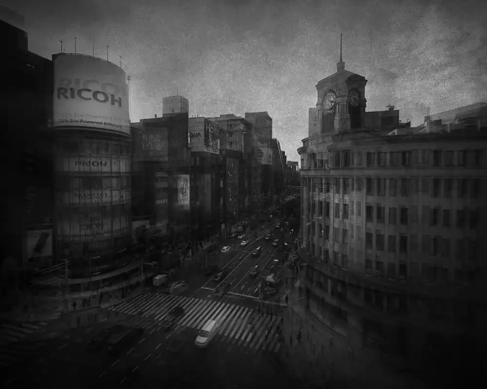 Takachi, Yasuhiro: Integral street scene of Ginza