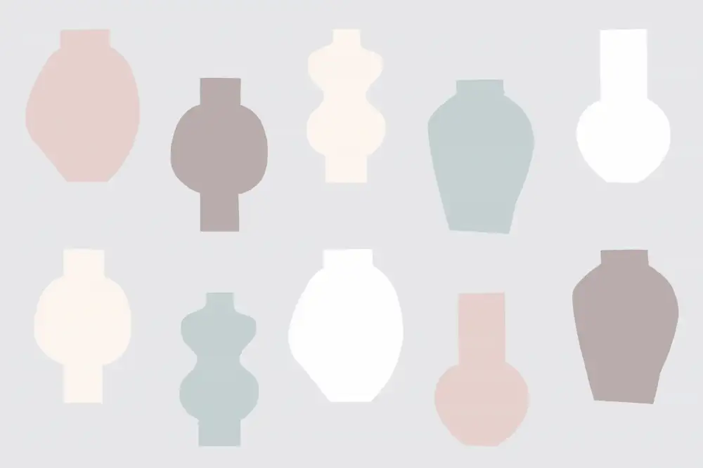 uplusmestudio: Vases Abstraits Pastel