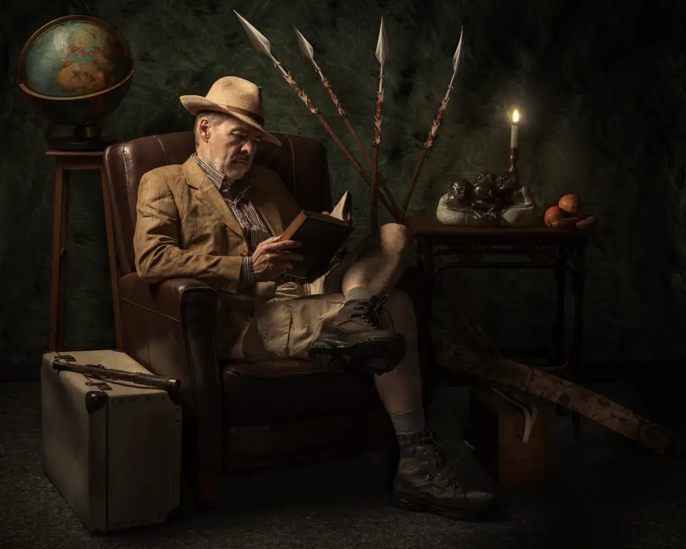 Mighorst, Ineke: Reading a book in the Orient.