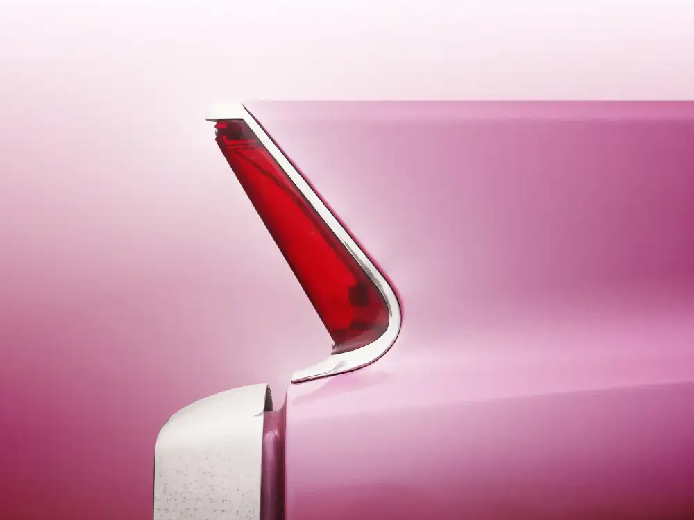 Gube, Beate: American classic car Deville 1963 tail fin abstract