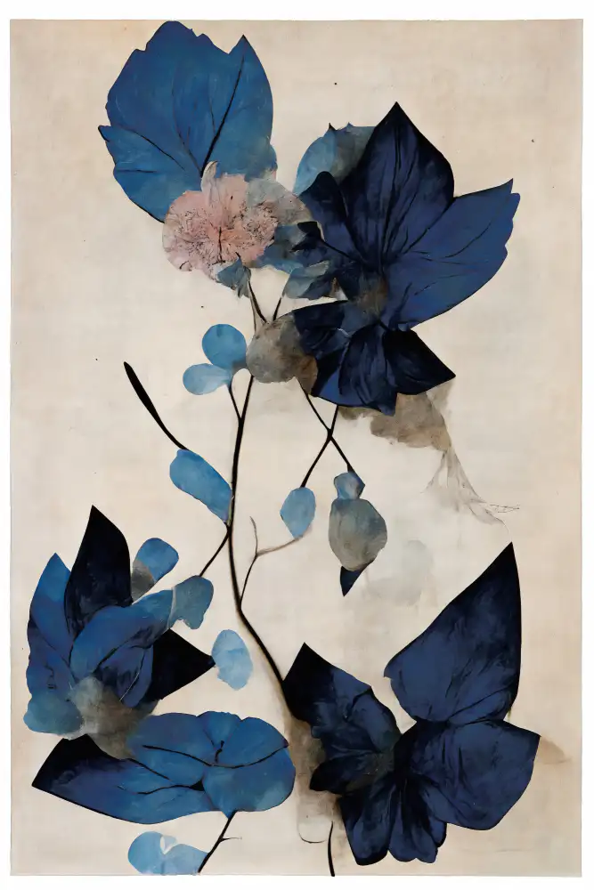 Treechild: Fleurs sèches bleues