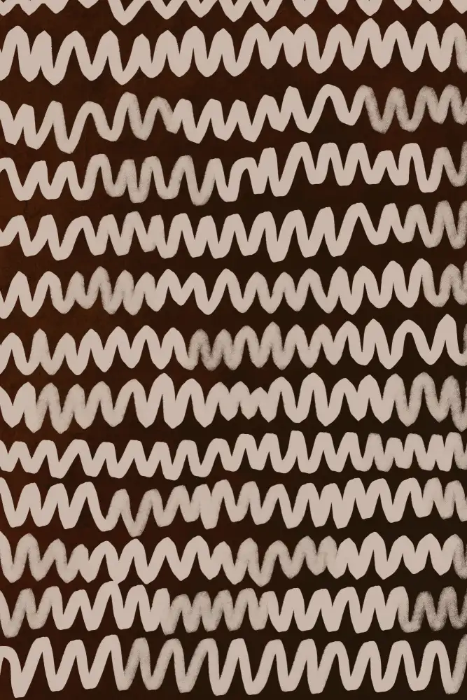 Treechild: ZigZag beige sur motif de couleur rouillée