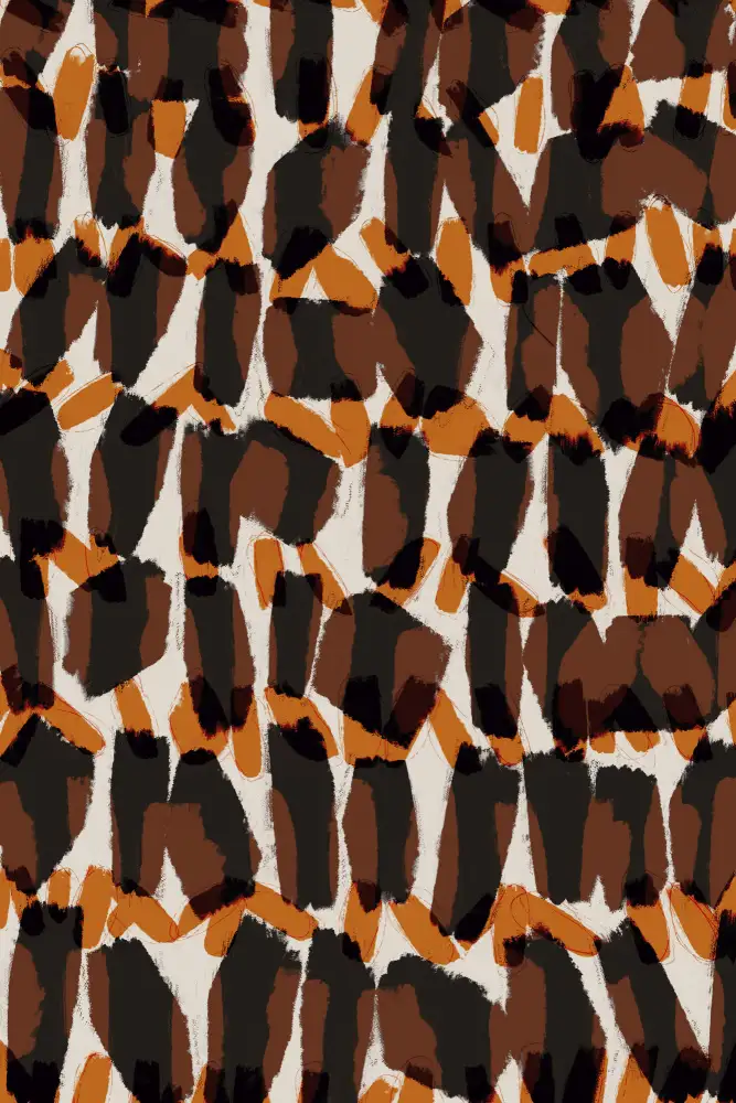 Treechild: Coups de pinceau orange marron