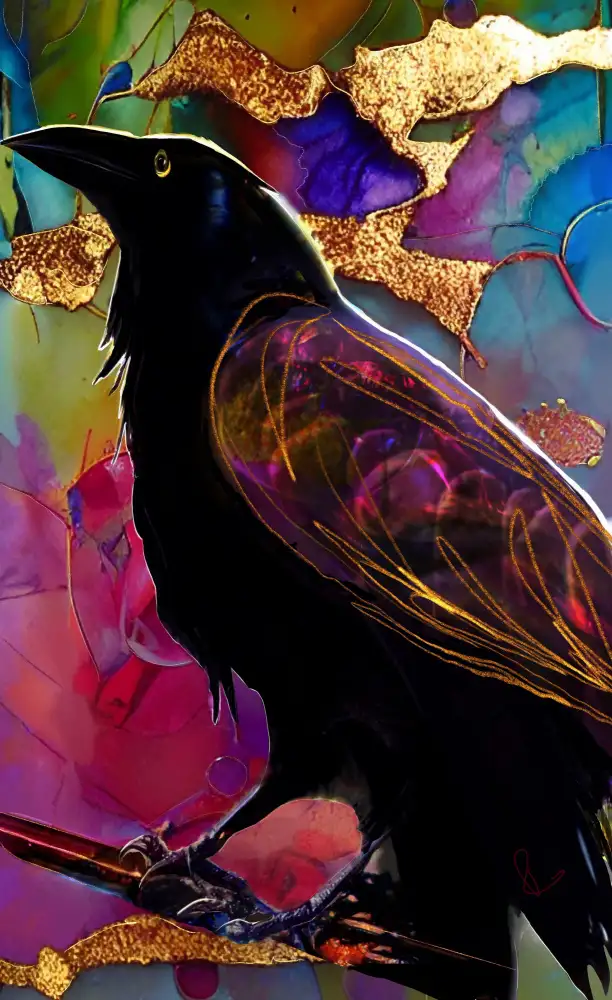 Day, Ruth: Raven with Pink and Gold