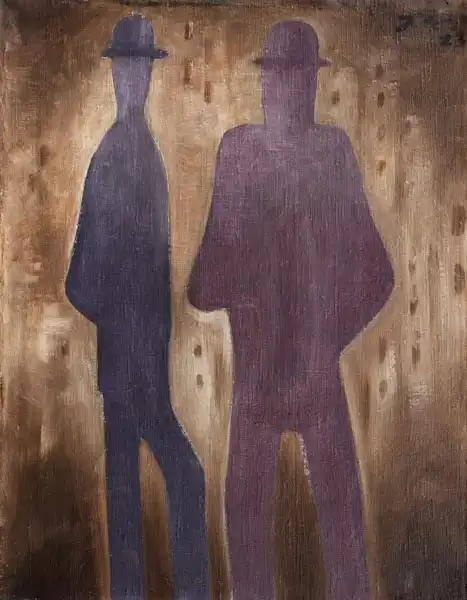 Capek, Josef: Two men in yard