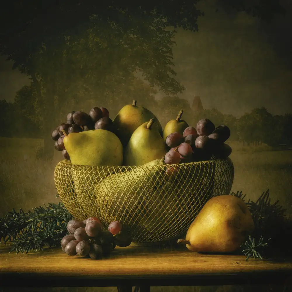 Velzen, van Monique: Still life Late Summer Fruit