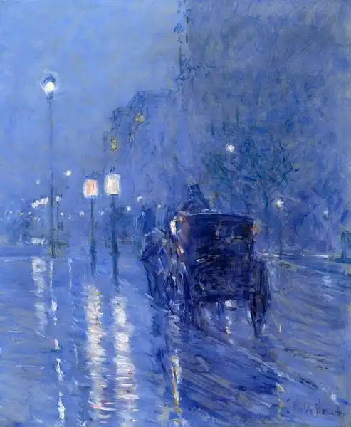 Hassam, Childe: Rainy midnight