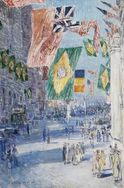 Hassam, Childe: Street in Allies: Belgium