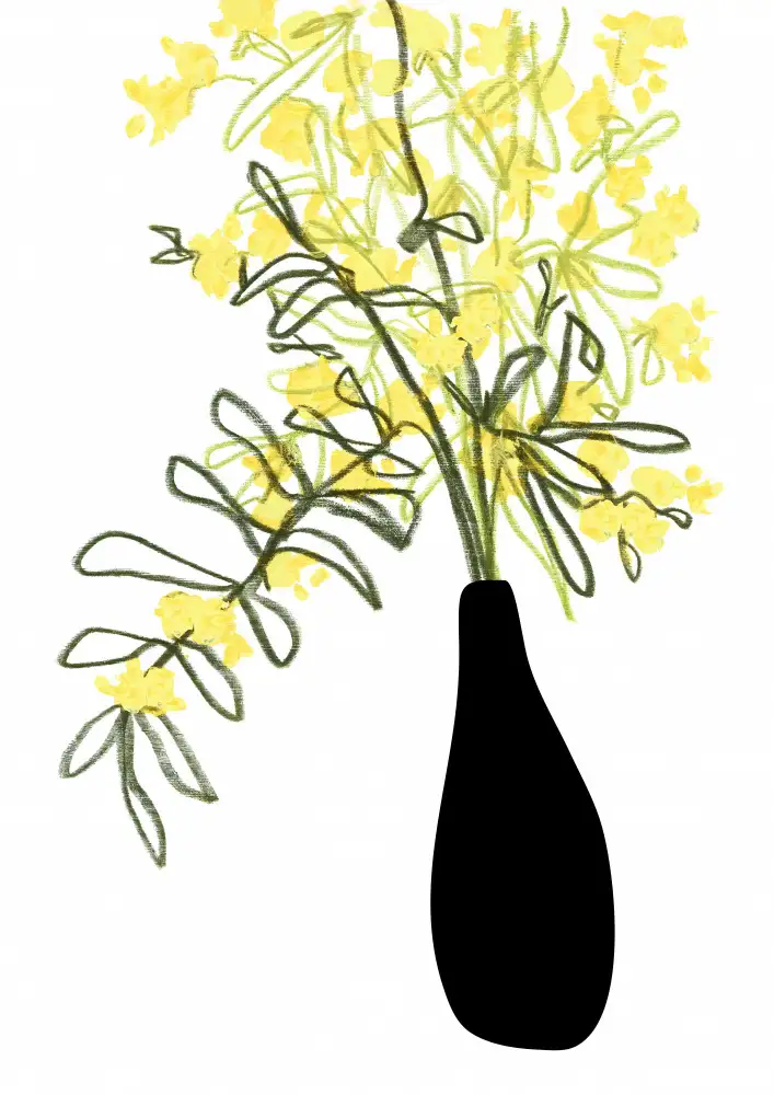 Blursbyai, Laiz Rosana: Gelbe Blüten in einer Vase