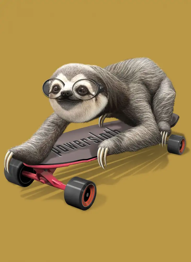 Lawless, Adam: bradipo sullo skateboard