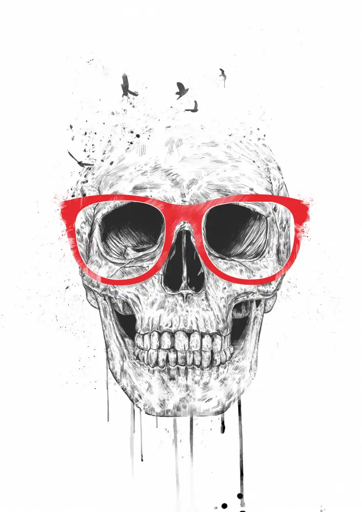 Solti, Balazs: Totenkopf mit roter Brille